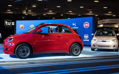 Fiat New 500 at the Las Vegas Consumer Electronics Show (CES) 2022